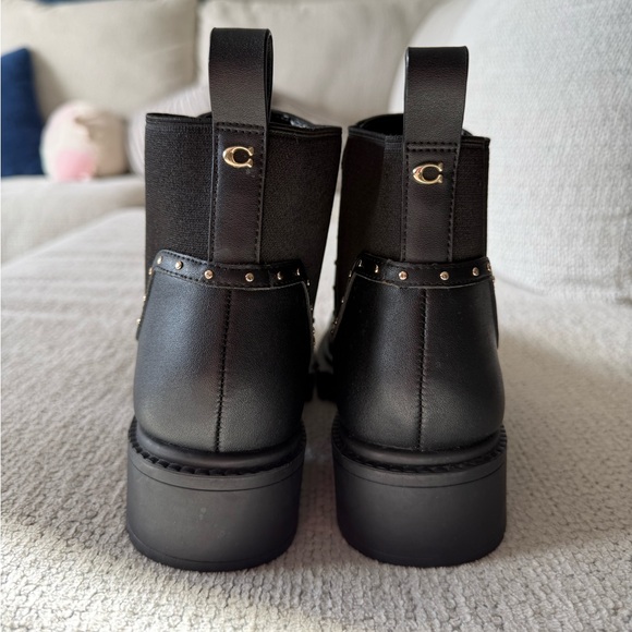 Coach Leather Chelsea Boot with Gold Studded Detail - Picture 5 of 8